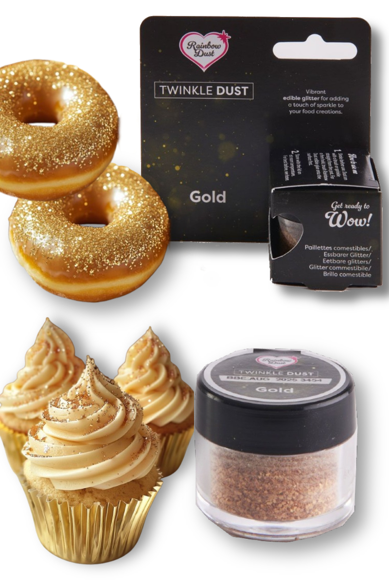 ehetőglitter Rainbow Dust ehető arany csillámpor (5gr) - Image 1
