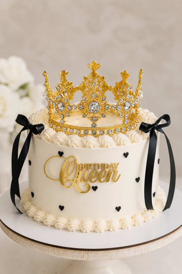 Arany korona tortadekoráció – A prémium dekoráció tortára - Image 2