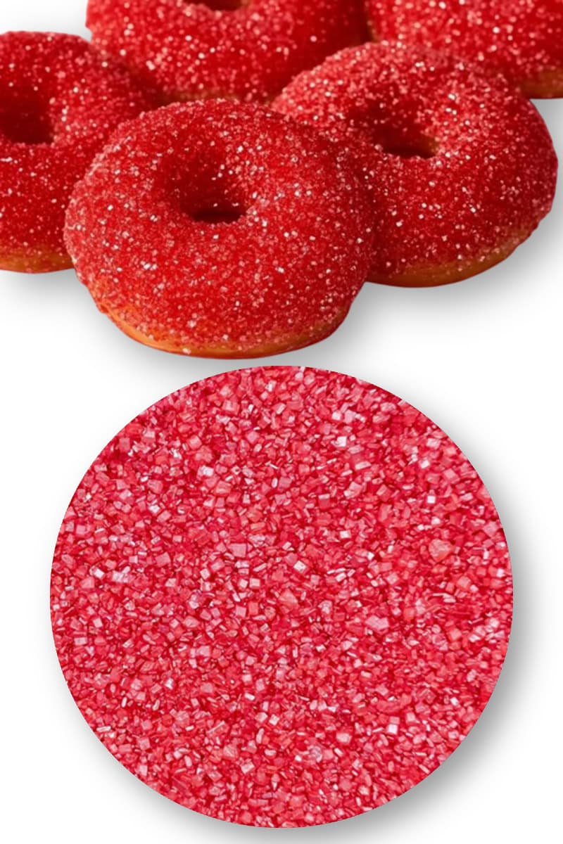 Decor cukorhomok Dekor cukor - Piros 100 gr - Image 1