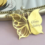 Születésnapi akril pillangó topper – arany