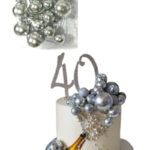 Dekorációs gömb készlet (20 db) – ezüst