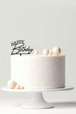 Happy Birthday tortadekoráció – fekete