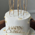 Szálas spirál gyertya 6 db - Arany