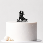 Happy Birthday  tortadekoráció – Mr&Mrs fekete