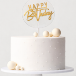 Happy Birthday  tortadekoráció – arany