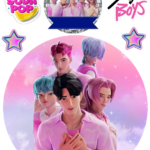 A4 tortaostya szett – K-pop démonvadászok Saja Boys