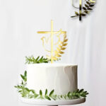 Kereszt tortacharm arany galambos