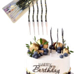 Tortagyertya- Fekete spirál 12db