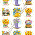 Cupcake korongok - Tavasz 9