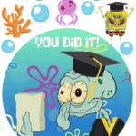 A4 tortaostya szett – Ballagás, diploma 13 Spongyabob