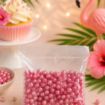Cake Masters dekor cukorgyöngy - Metál pink (7mm, 60g)