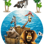 A4 tortaostya szett – Madagaszkár 1