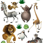 A4 tortaostya szett – Madagaszkár 2