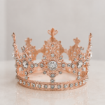 Rose gold korona tortadekoráció – A prémium dekoráció tortára