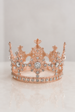 Rose gold korona tortadekoráció – A prémium dekoráció tortára