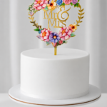 Mr & Mrs virágos tortabeszúró