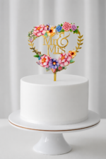 Mr & Mrs virágos tortabeszúró