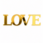 Love - feliratos akril topper 2