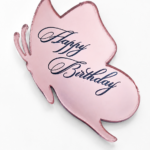 Happy birthday akril pillangó - rose gold