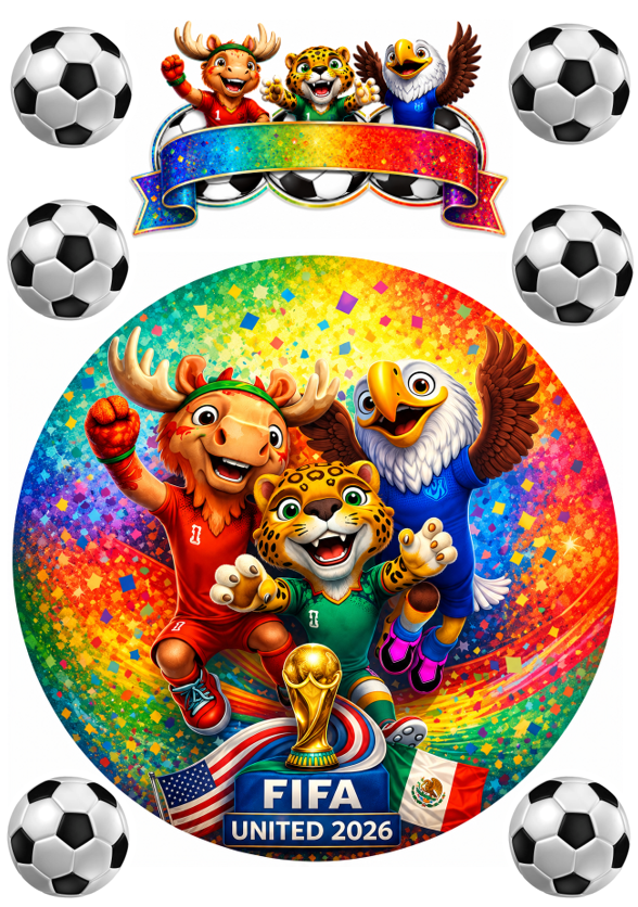 Fifa2026 A4 tortaostya szett – Fifa 2026 - Image 1