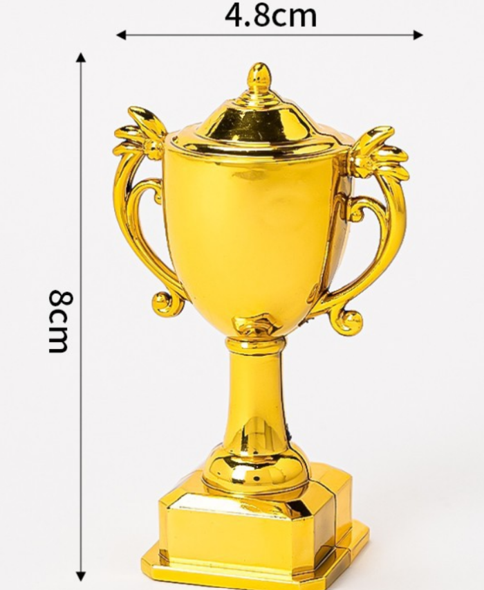 Arany színű kupa tortadekoráció 1db - Image 2