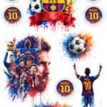 A4 tortaostya szett – Messi/Barca