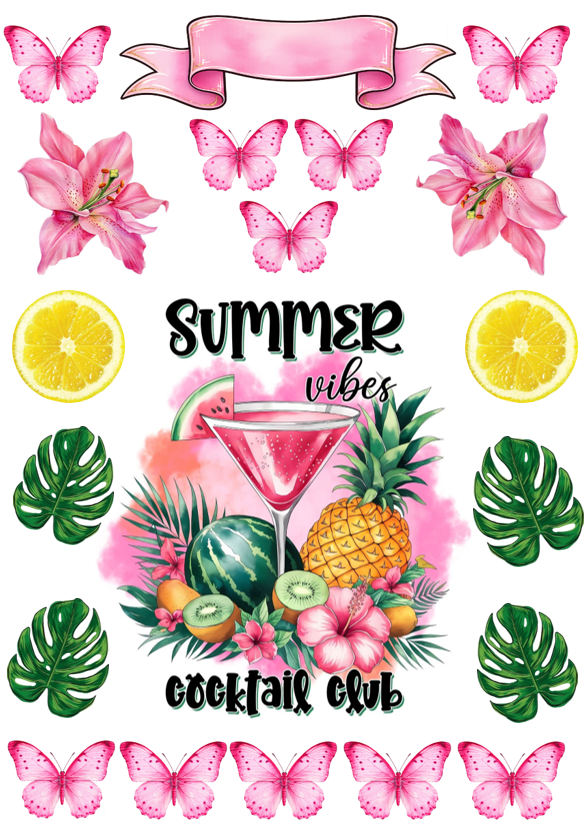 07 A4 tortaostya szett – Summer vibes 7 - Image 1