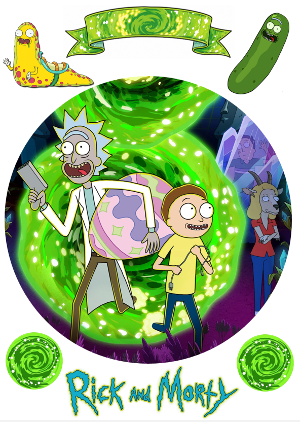 Rick és Morty 2 A4 tortaostya szett – Rick és Morty 2 - Image 1