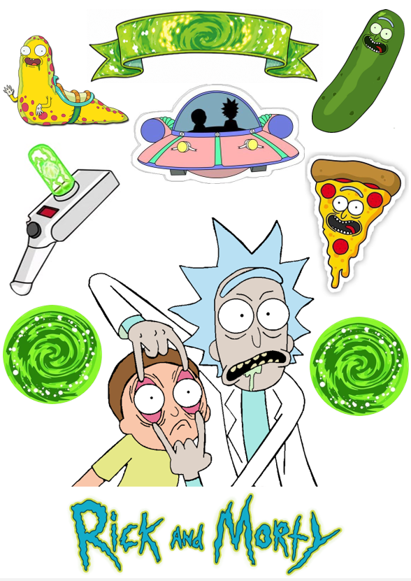 Rick és Morty A4 tortaostya szett – Rick és Morty 1 - Image 1