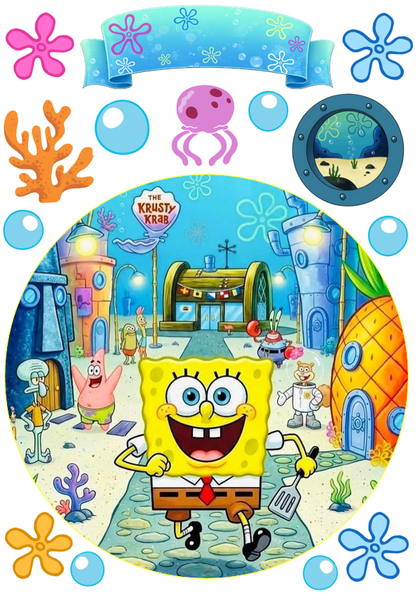 Spongyabob A4 tortaostya szett – Spongyabob 1 - Image 1