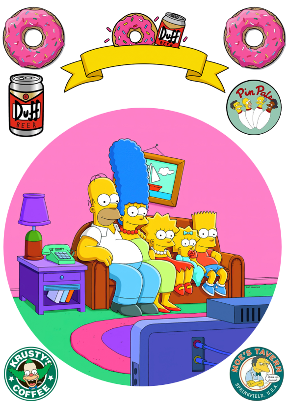 Simpson család A4 tortaostya szett – Simpson család - Image 1