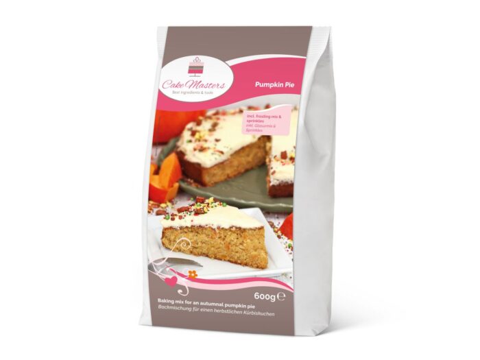 Cake Masters Pumpkin Pie – Sütőtökös süteménykeverék krémmel és őszi szórócukorral – 600 g - Image 2